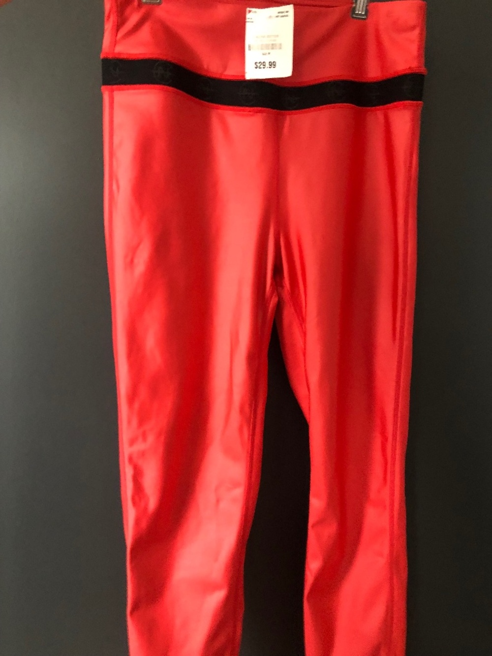 NWT Nautica shimmery orange exercise leggings